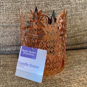 Rose gold pineapple Candle Jar Holder NWT